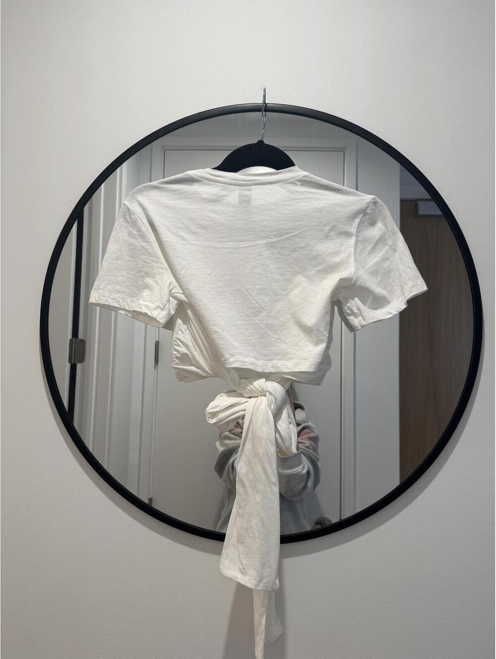 NWOT Varley Ruth Crop Top White Short Sleeve Tee XS - Picture 3 of 8